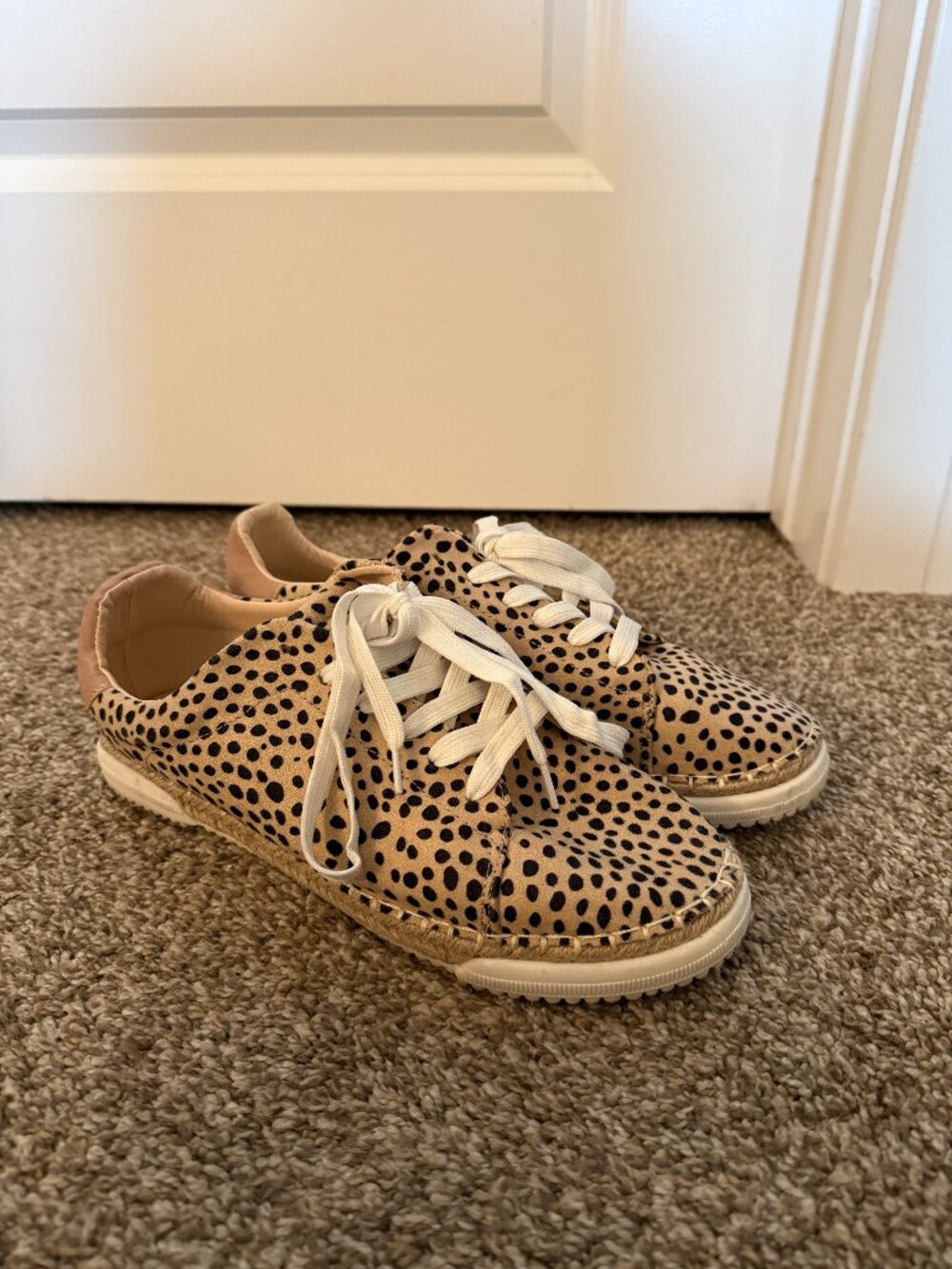 Cococi Lucia Cheetah Print Espadrille Sneakers Size 10
